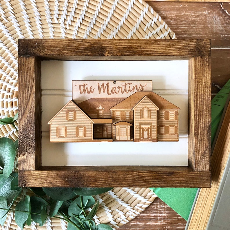 Custom Home Ornament or Magnet, Unique Christmas Gift, House Warming Gift, Home illustration, Personalized Gift for Mom, Our First Home image 3