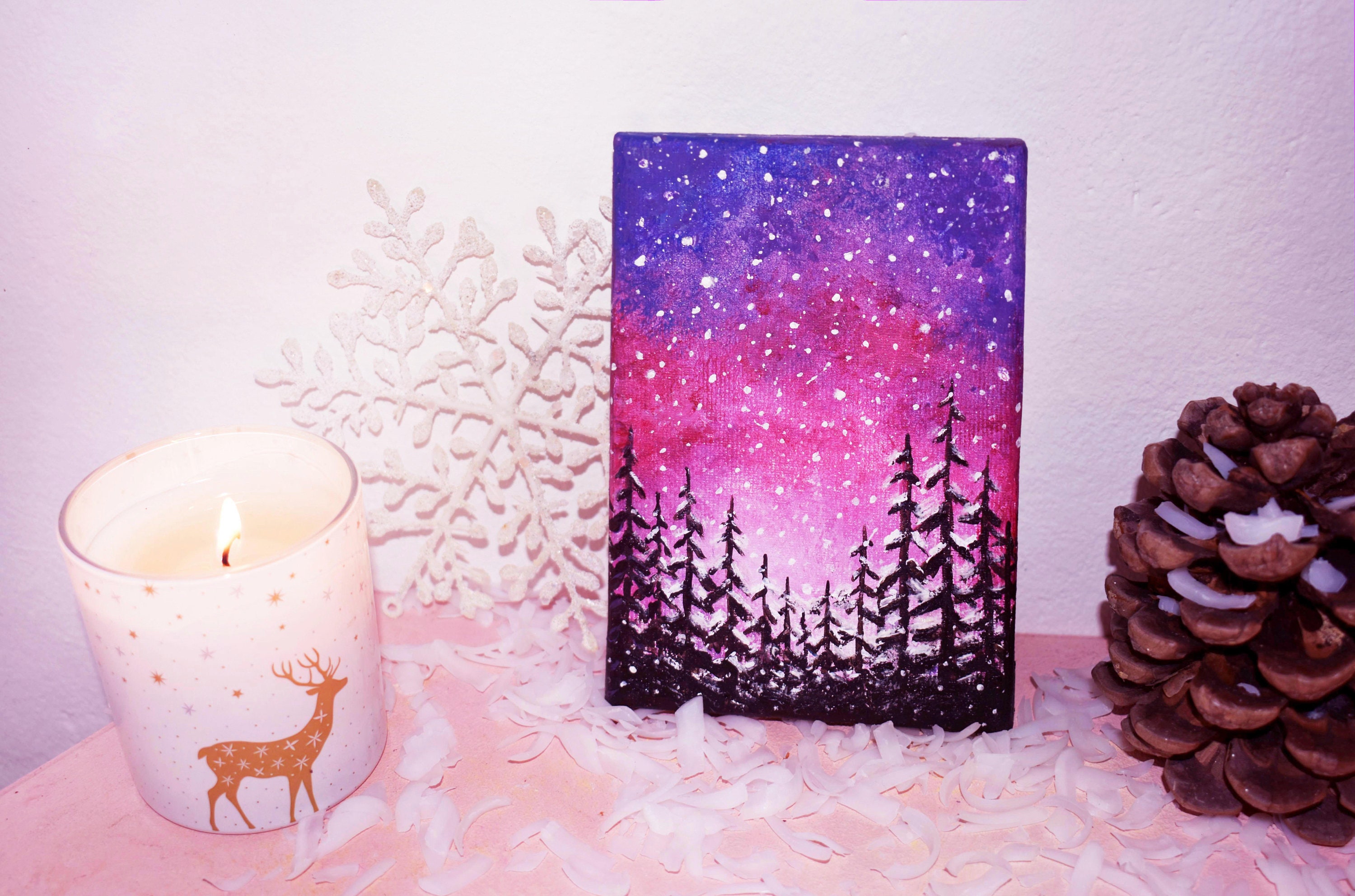 DIY Mini Winter Scene Painting - Make Something Mondays