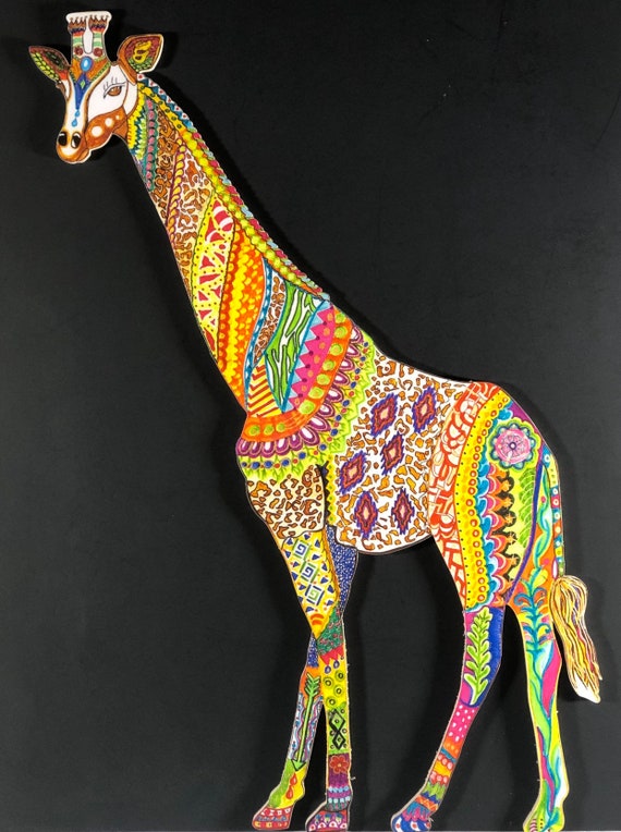 wooden giraffe puzzle