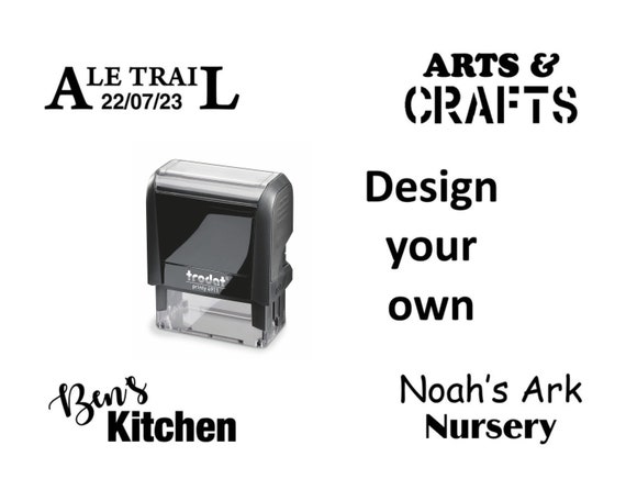 Customised Self Inking Stamp, Personalised Stamp, Custom Stamp, Customised Stamp Design. Name, Address, Garage, Mechanic, Business Logo.