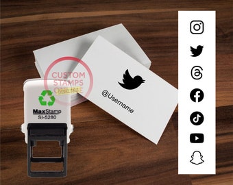 Username Self Inking Stamp - Add your social media handle