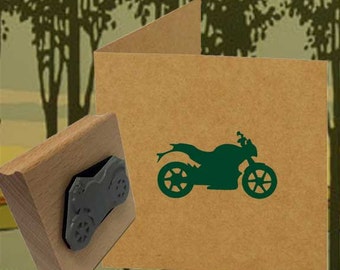 Motorbike Rubber Stamp