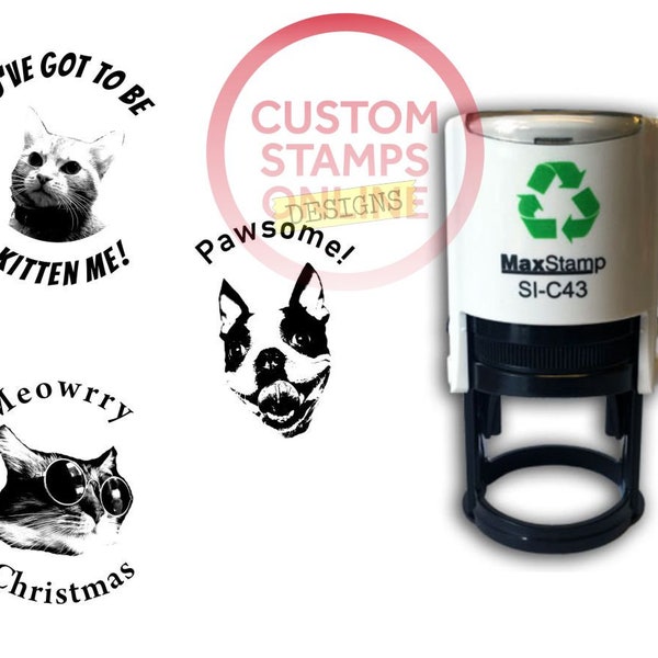Customised Pet Stamps, Self Inking Pet Stamp, Personalised Gift, Photo Stamp, Pet's face on a Stamp, Fun Gift.