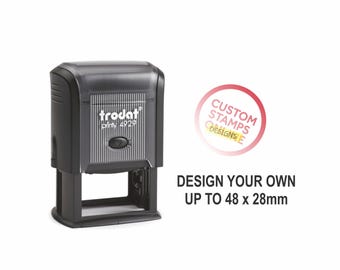 Sello autoentintable Trodat Printy 4929 personalizado (hasta 48 x 28 mm) Sello personalizado con nombre y dirección comercial. Agregue su propio logotipo o diseño