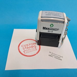 Keyring Self Inking Stamp, Suitable for NHS Workers.