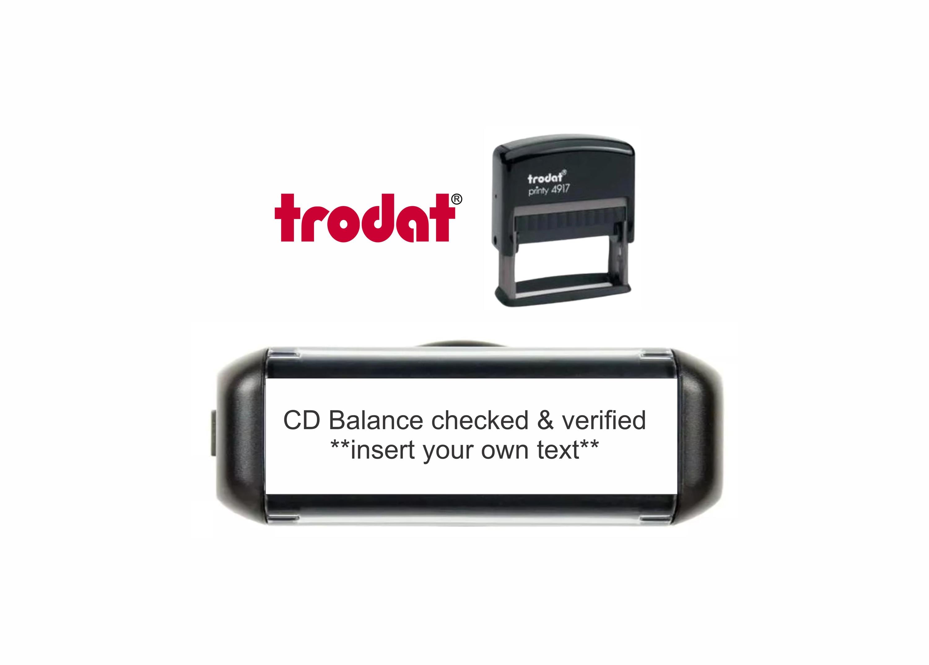 Personalised CD Balance Checked & Verified, Self Inking Rubber Stamp ...