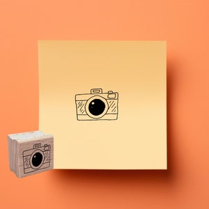 Small Retro Camera Rubber Stamp / Doodle Design