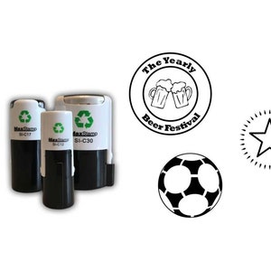 Customised Circular Self Inking Stamp (Various Sizes), Personalised Stamp, Custom Stamp, Customised Stamp Design.