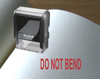 Do Not Bend Stamp - Self Inking Rubber stamp 37 x 12mm Trodat 4911 - Available in 5 ink colours - Warehouse - Envelopes - Packaging stamp