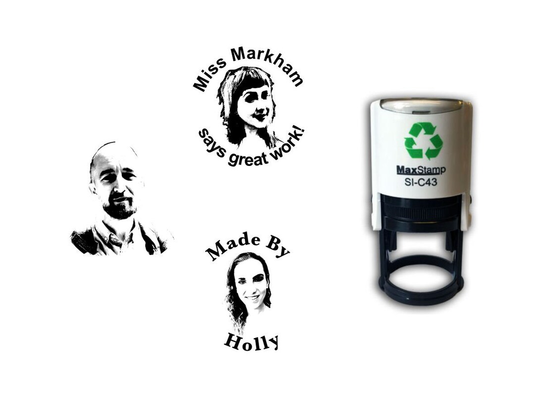 Customised Face Stamps Self Inking Portrait Stamp Etsy UK