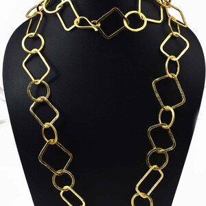 1 Strang feinste Qualität Gliederkette Halskette-24k vergoldet Designer Gliederkette-36 Zoll