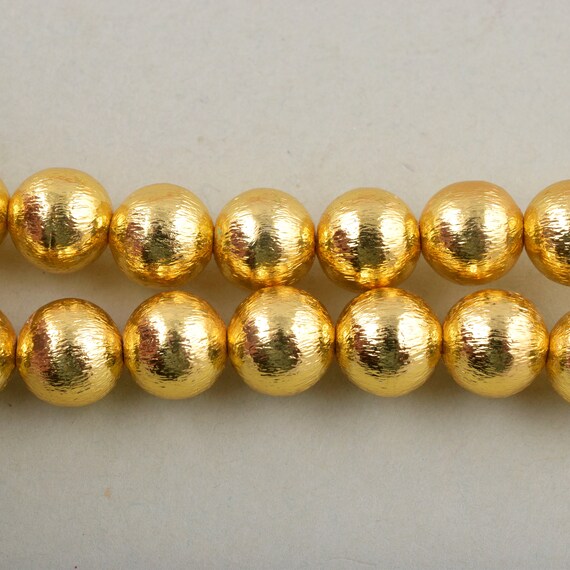 6mm 20pc Gold Barrel Beads / Cylinder Beads / Drum Spacer Beads, 6x6m  Brushed Gold Beads for Jewelry Making 