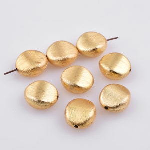 1 Strand  13X12mm  16pc Brushed Gold Nugget Beads for jewelry making Gold image  beadsJewelry Making~8 Inch