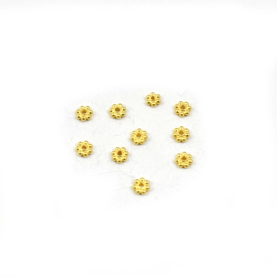 20 Piezas Cuentas Paciadoras De Margaritas Y Flor De Acero