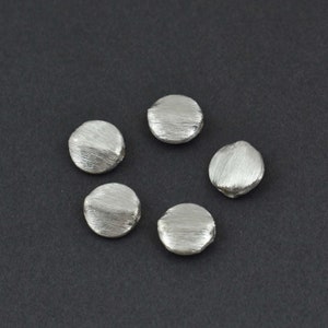 5 Piece Finest Quality Round Sterling Silver Fancy Shape Bead - 925 Sterling Silver  -Round Fancy Brush Finish Bead  10mmx10mm