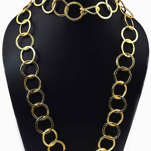 1 Strang feinste Qualität Link Kette Halskette - 24k vergoldet Designer Link Kette-36 Zoll