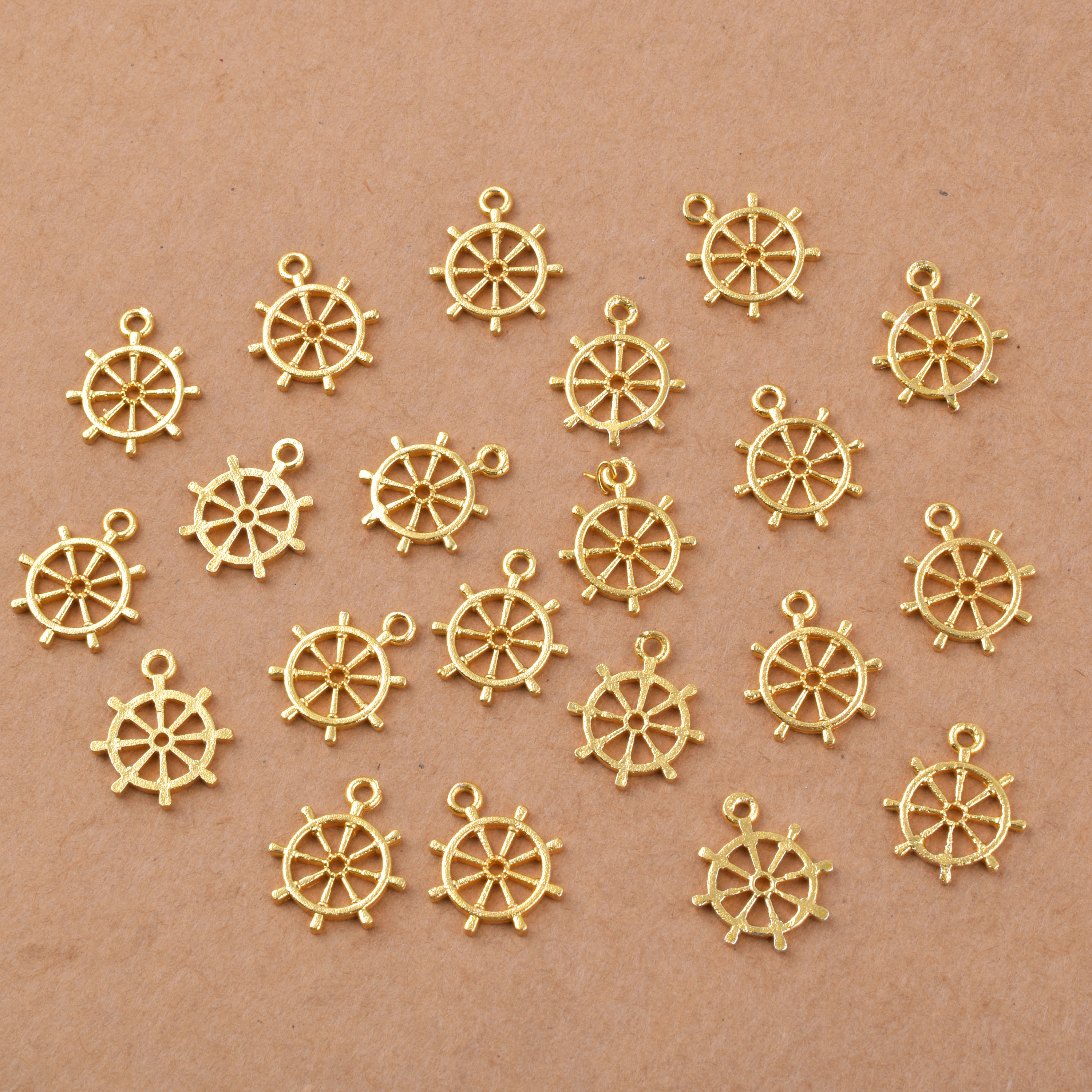 Lot De 5 Breloques De Roue De Bateau - Neuf, Idéal Pour Personnalisation Ou Marine