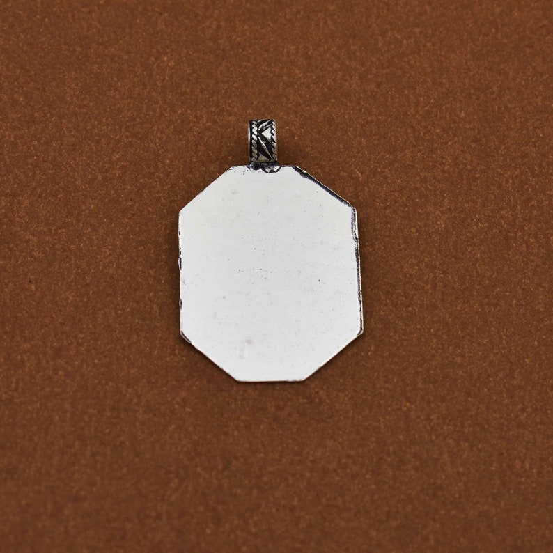 5 Pc Beautiful Designer Flower Stamped Desgin Silver Plated Over Solid Copper Pendant 44mmx28mm