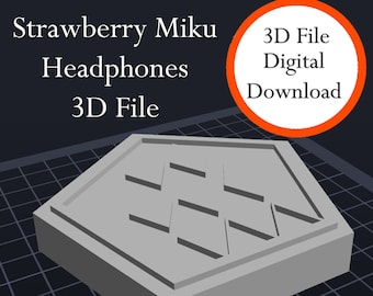 Strawberry Hatsune Miku Headphones Casing (3D Files Only)