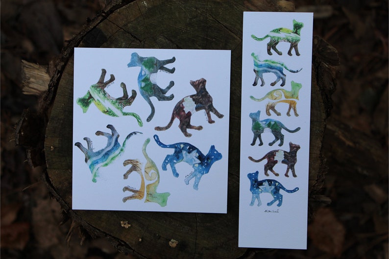 warriors cats watercolor clan logos bookmark and print 5