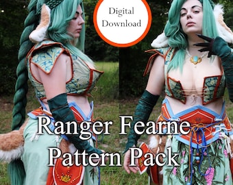 Paquete de patrones digitales del guardabosques Fearne Calloway, traje de fauno para cosplay de Critical Role