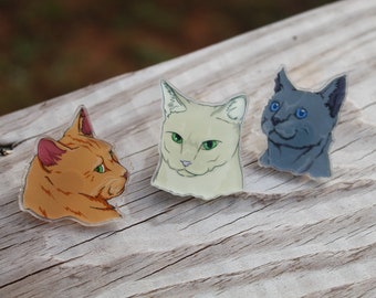 Warriors Cats Inspired Acrylic Pins