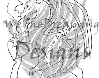 Wings of Fire TSUNAMI SEAWING Coloring Sheet