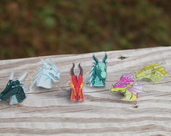 Wings of Fire THE JADE MOUNTAIN Acrylic Pins