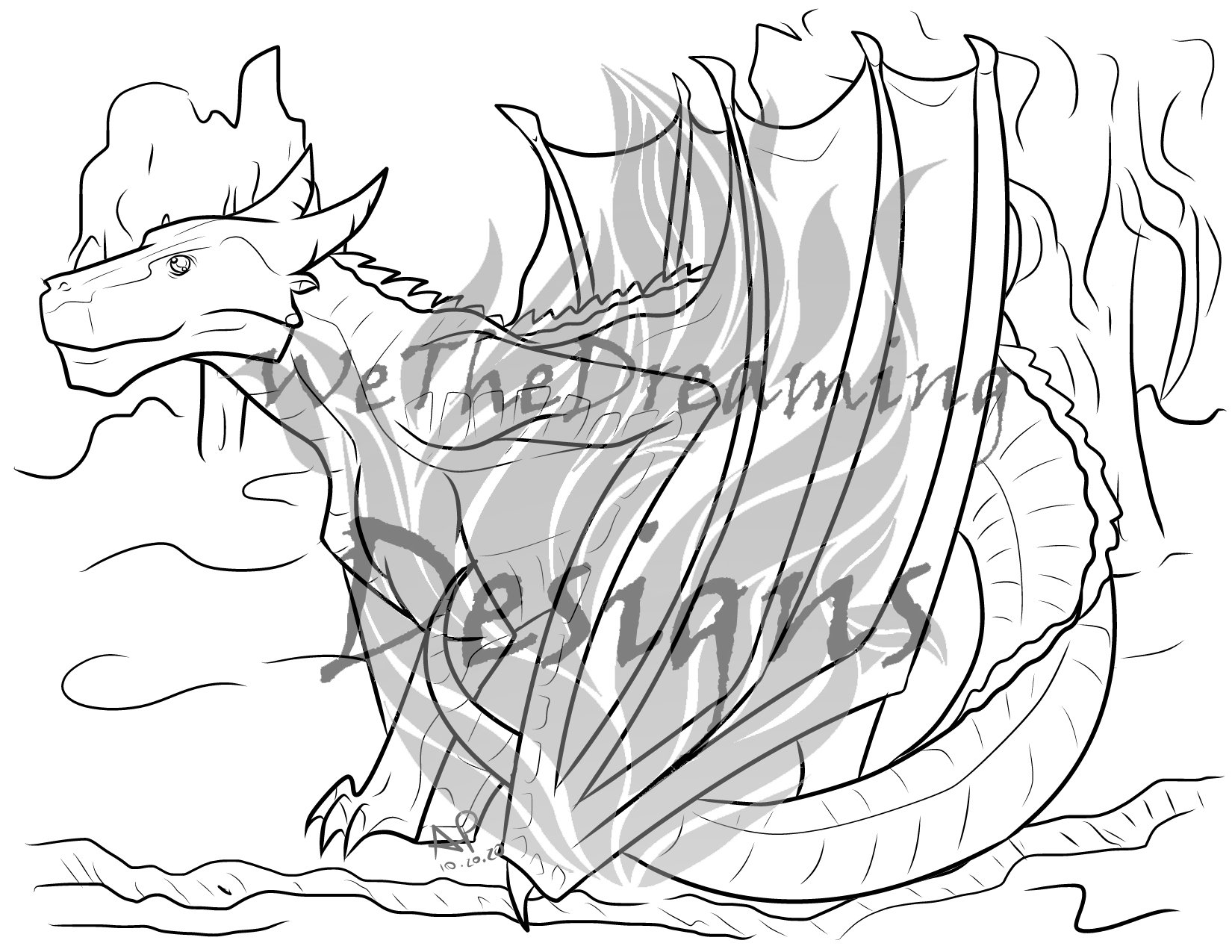 coloring page of wings of fire