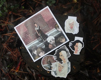 Give the Dark My Love Print, Magnetic Bookmark, and Stickers