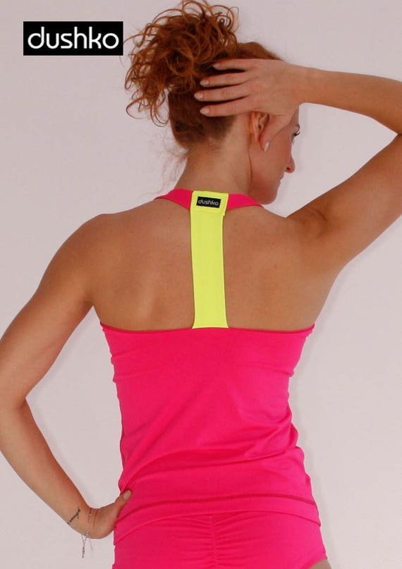 neon yellow workout top