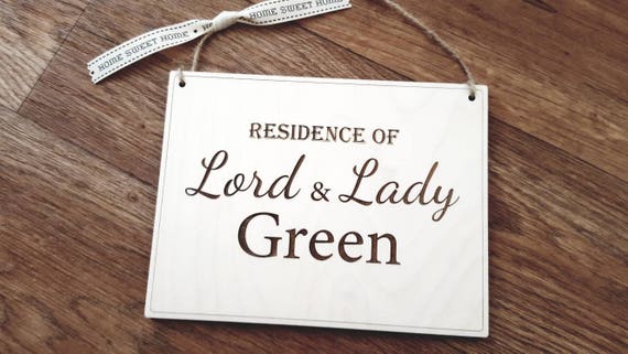 Cojín De Lona Personalizado Apellido residencia Aniversario Boda Nuevo Hogar Regalo