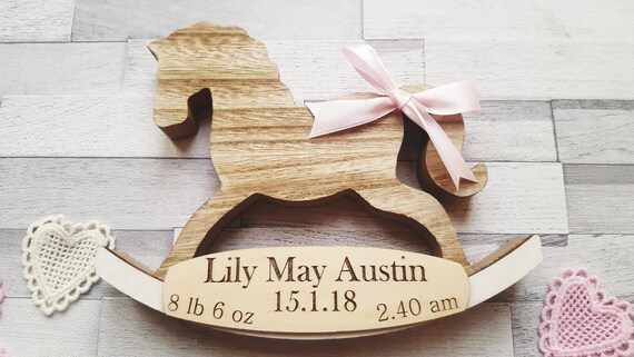 personalised wooden rocking horse