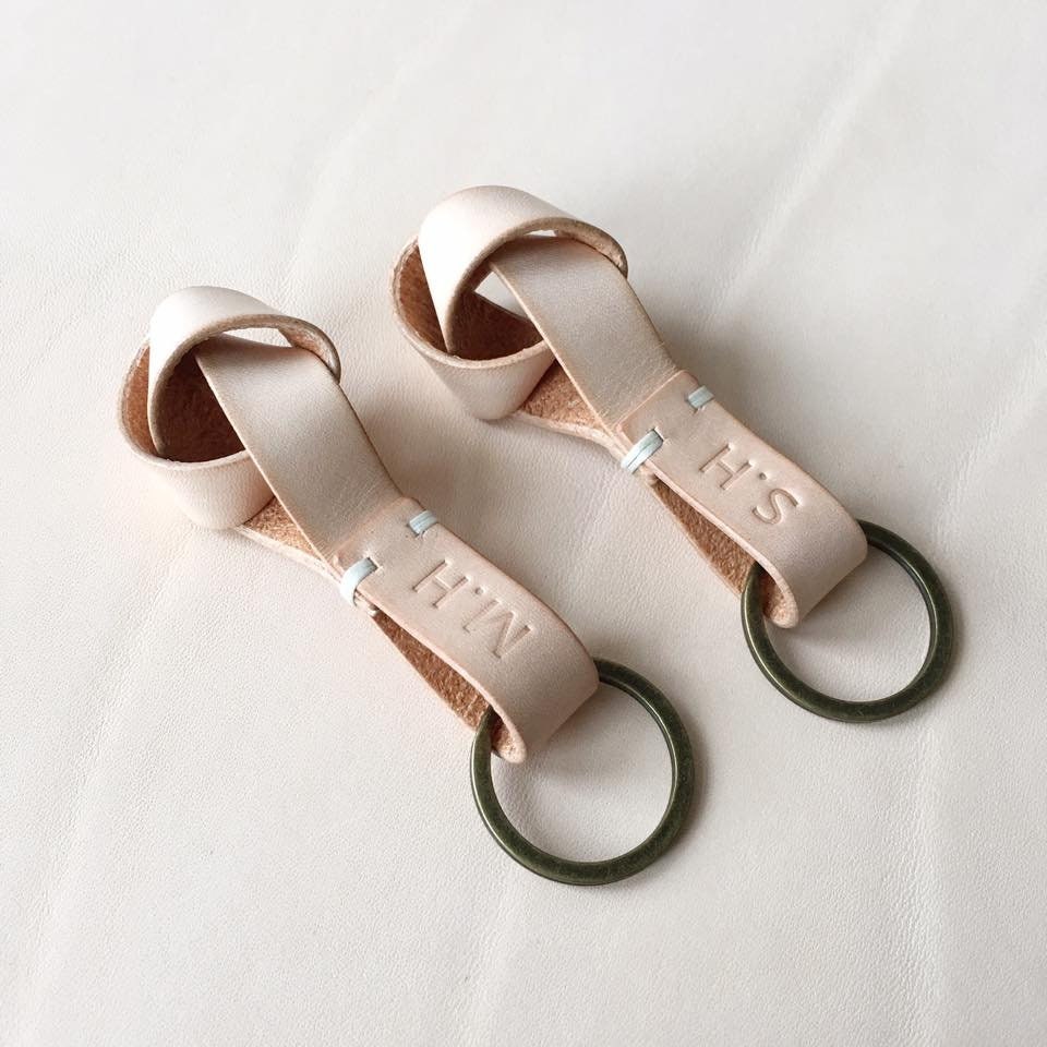 Leather Knot Keyring Leather Keychain Personalised Leather - Etsy Australia