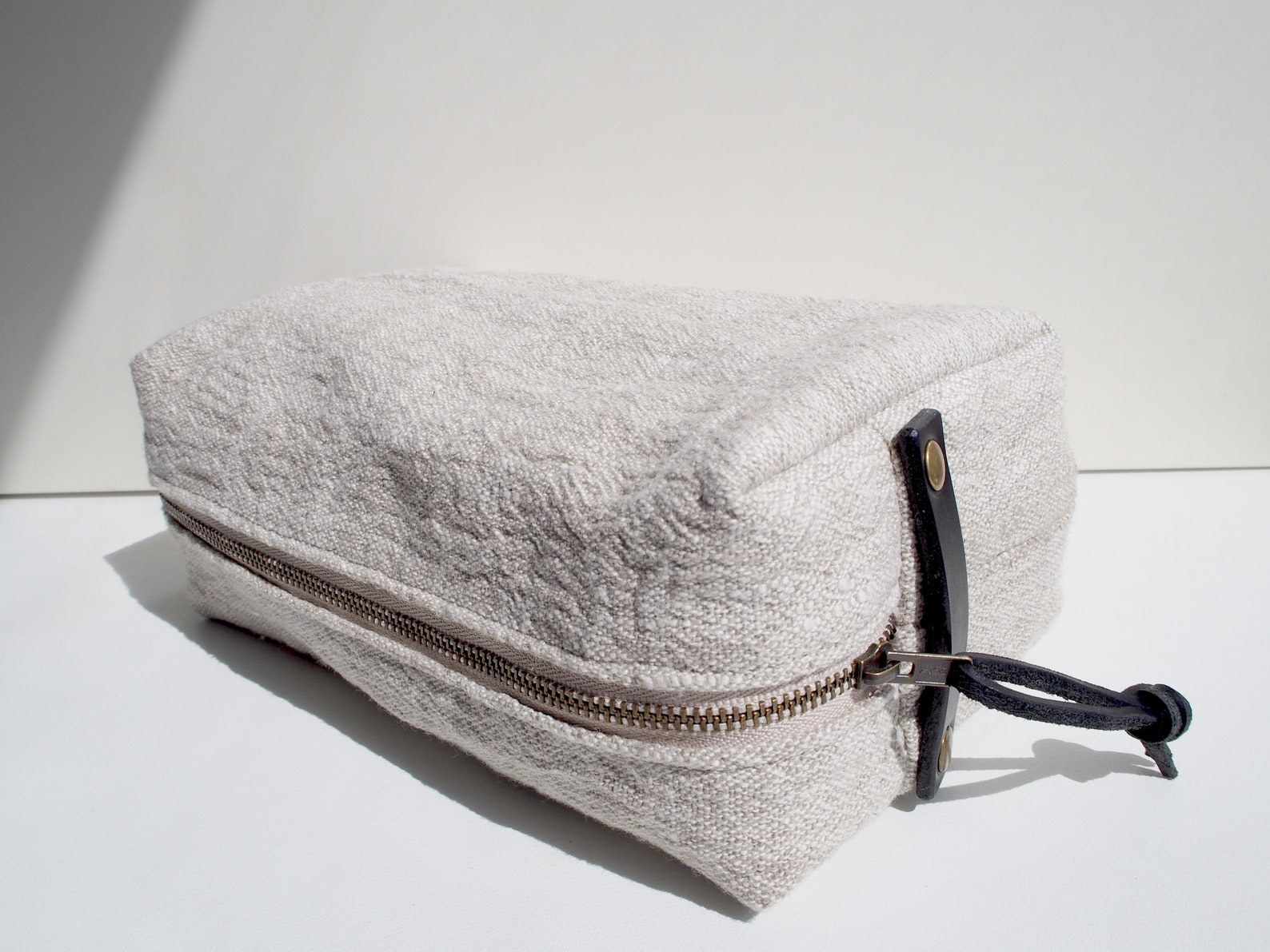 Linen Wash Bag L Linen Toiletry Bag Linen Makeup Bag Etsy