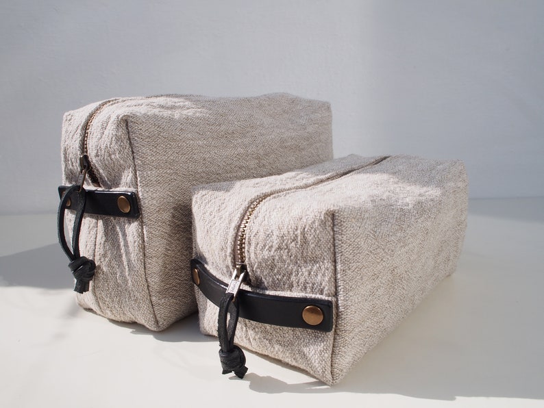 Linen Wash Bag M Linen Toiletry Bag Linen Makeup Bag Etsy