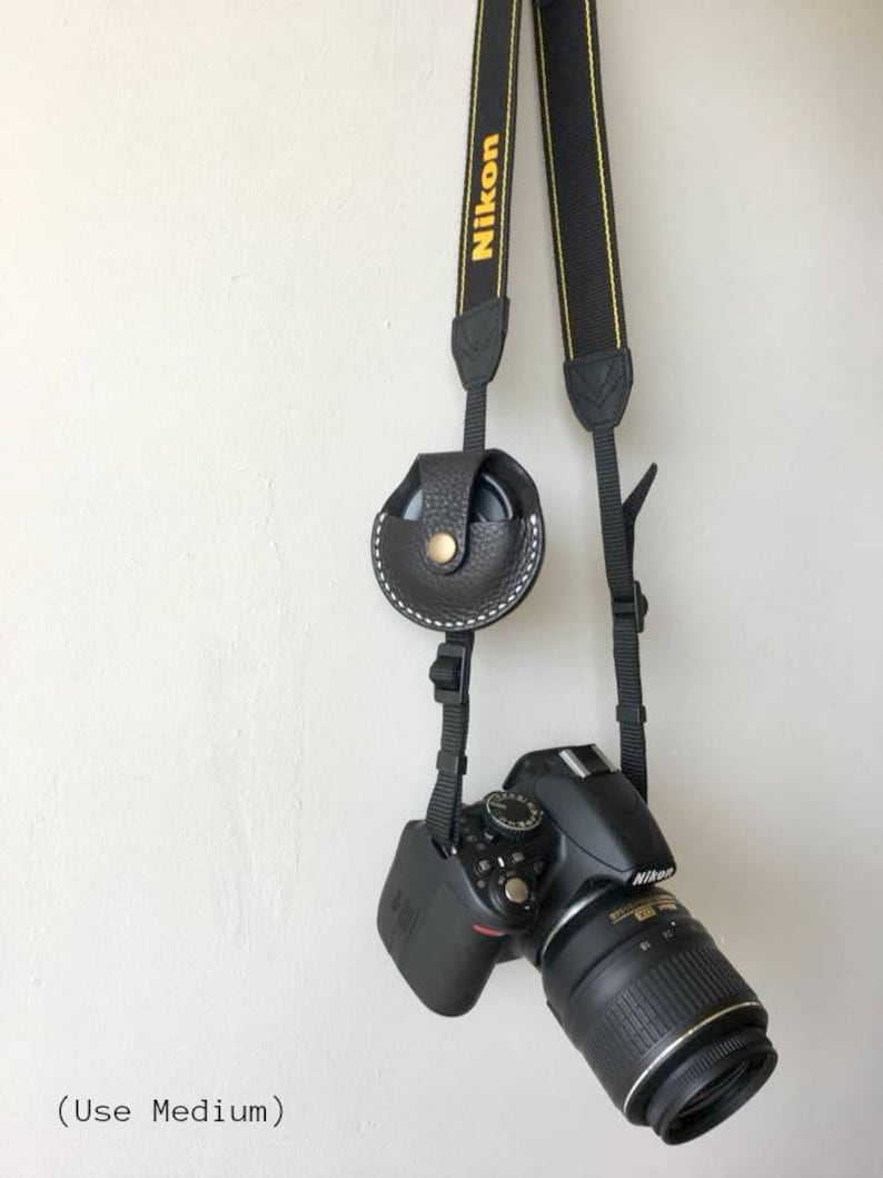 Leather Camera Lens Cap Holder Lens Cap Holder Etsy