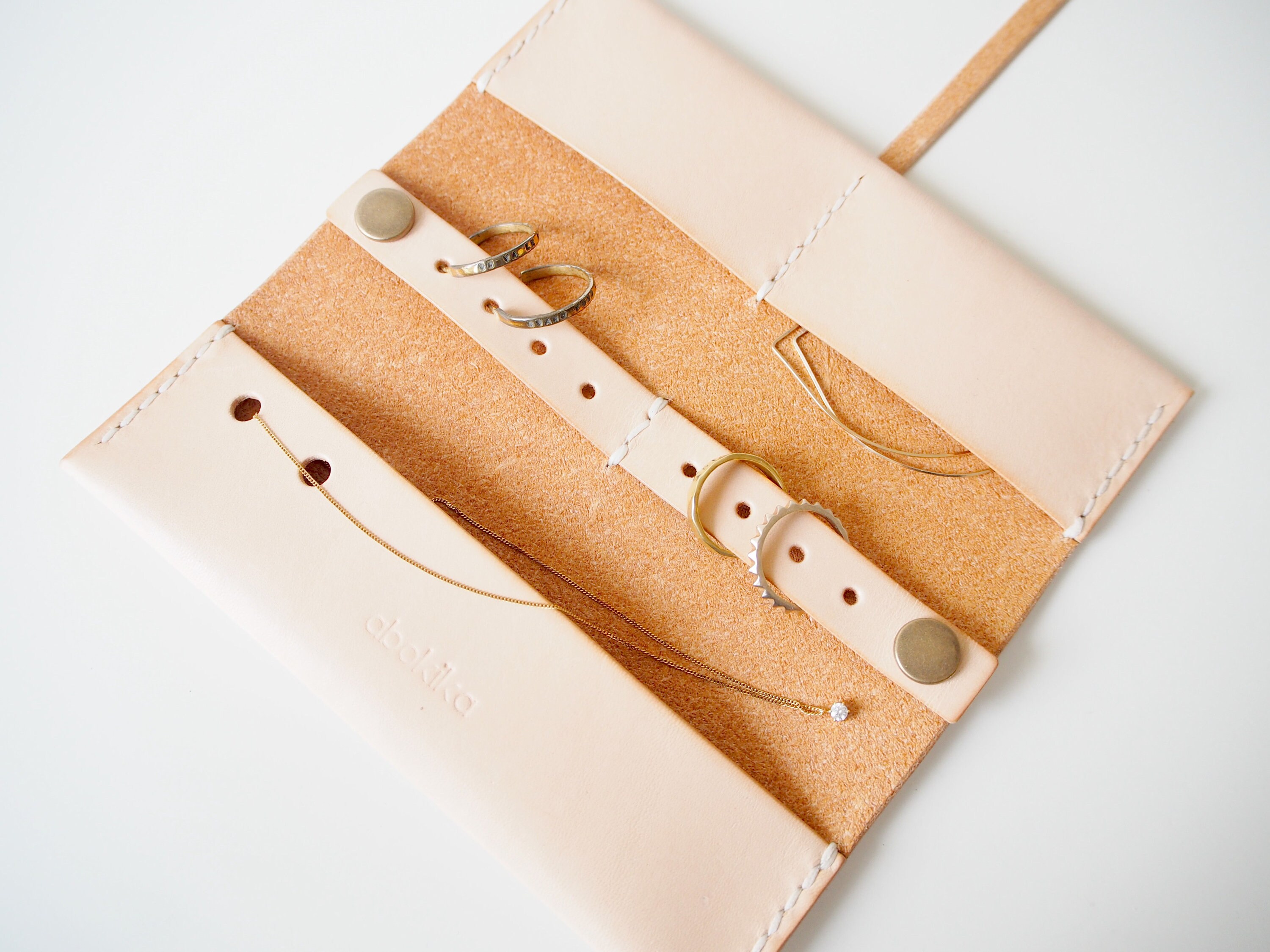 Leather Travel Jewellery Roll Leather Travel Jewellery Case Etsy