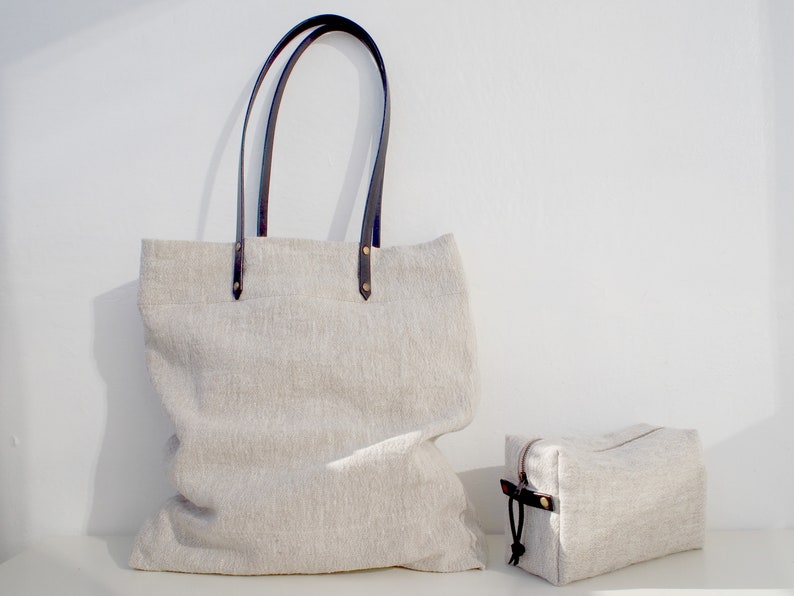 Linen Wash Bag M Linen Toiletry Bag Linen Makeup Bag Etsy