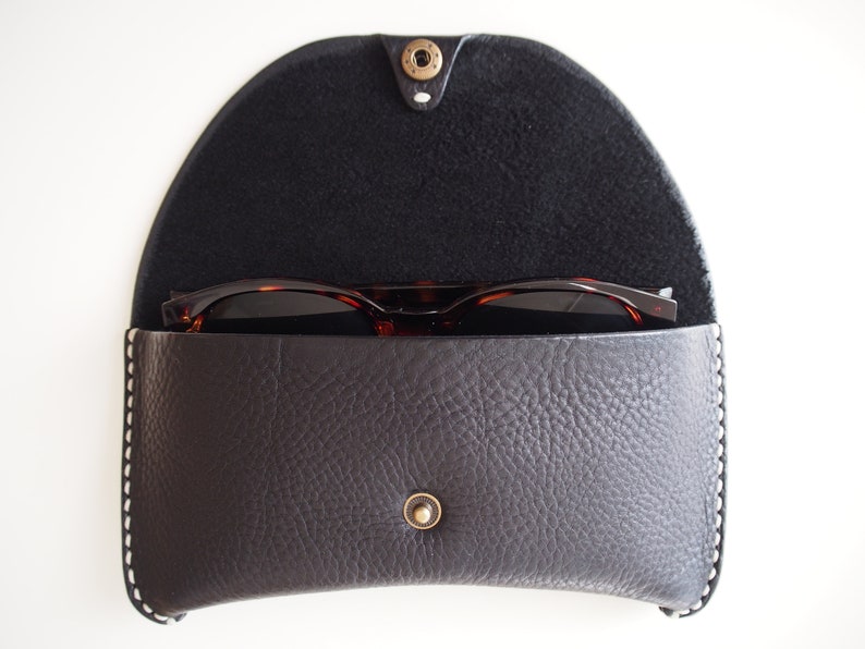 Leather Glasses Holder Leather Glasses Case Leather Etsy