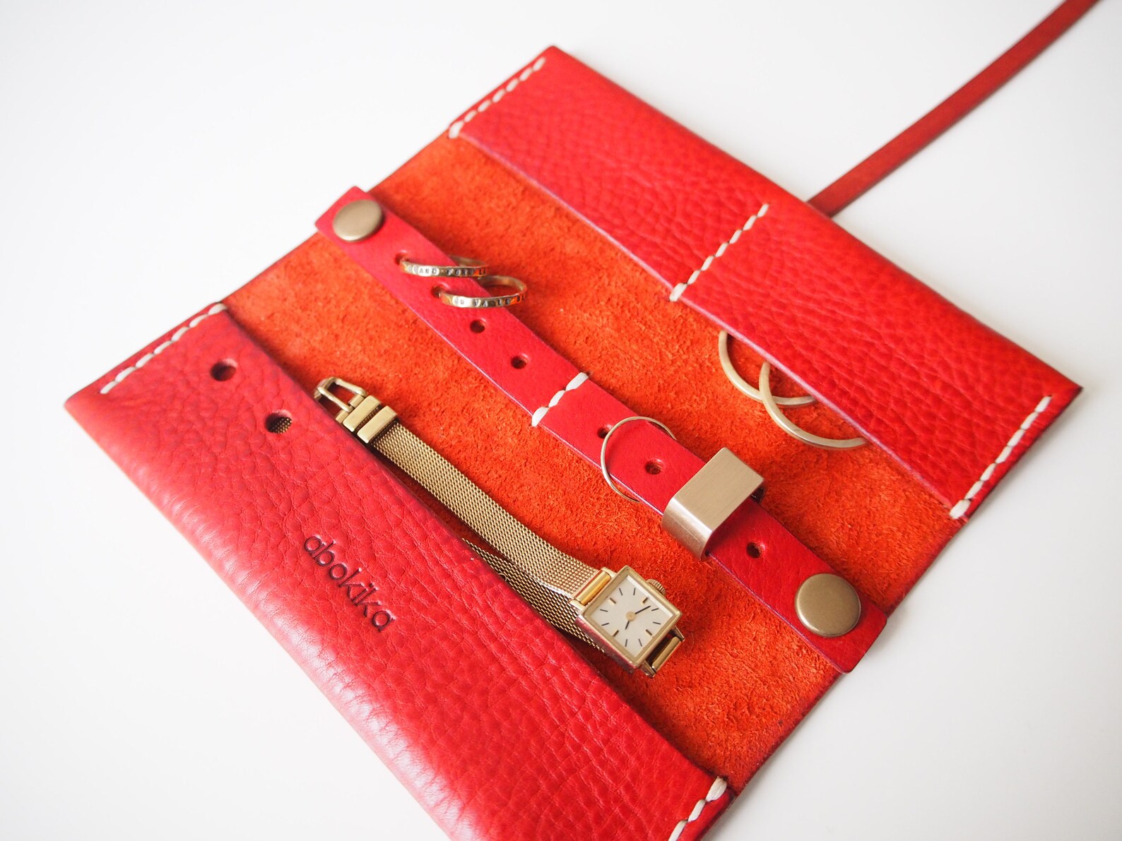 Leather Travel Jewellery Roll Leather Travel Jewellery Case Etsy