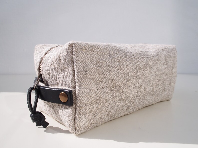 Linen Wash Bag M Linen Toiletry Bag Linen Makeup Bag Etsy UK