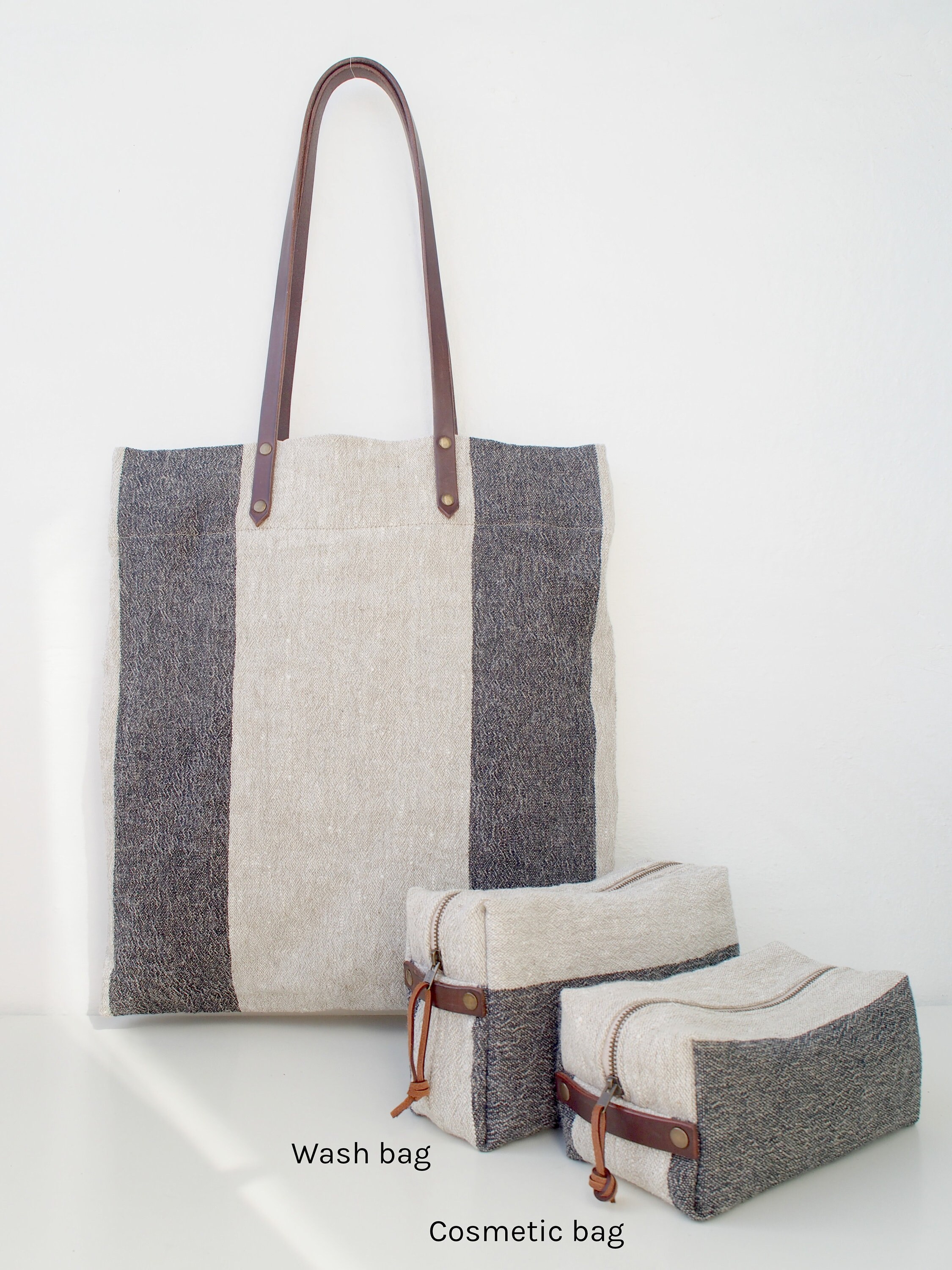 Linen Tote Bag Linen Bag Linen Shopping Bag Beach Bag - Etsy