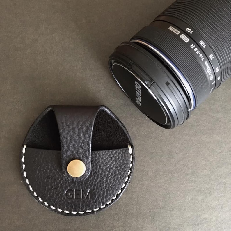 Leather Camera Lens Cap Holder Lens Cap Holder Etsy