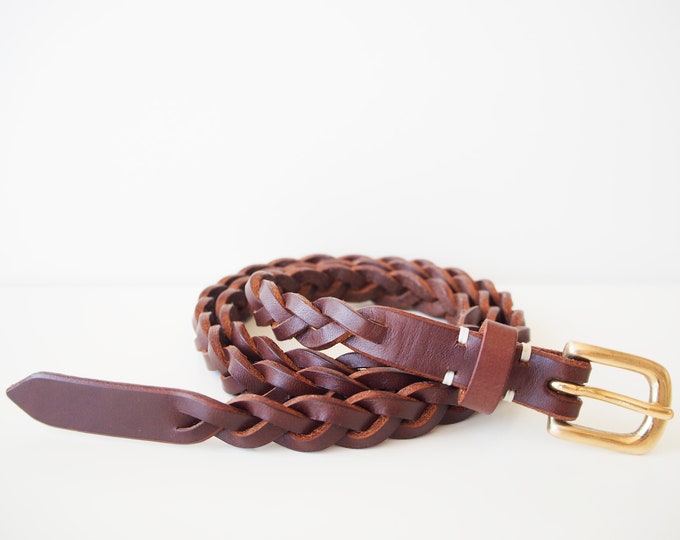 braided leather belt womens