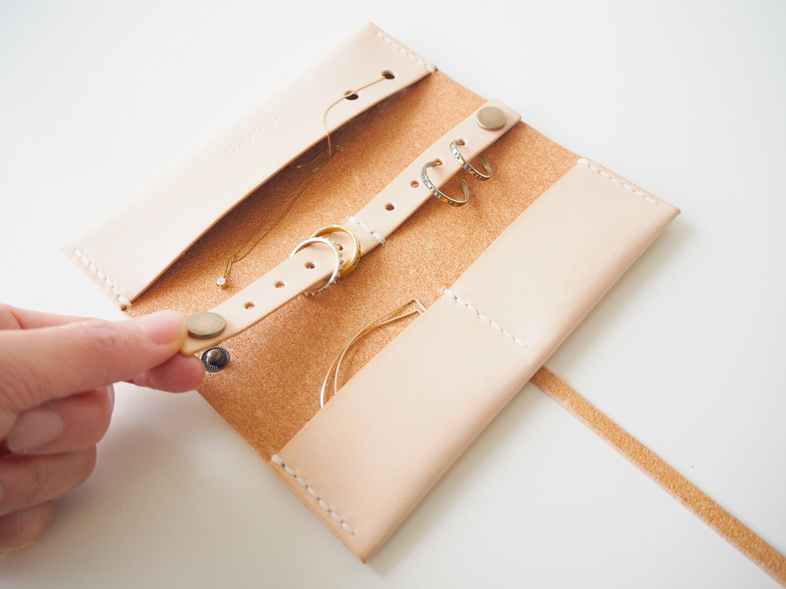 Leather Travel Jewellery Roll Leather Travel Jewellery Case Etsy