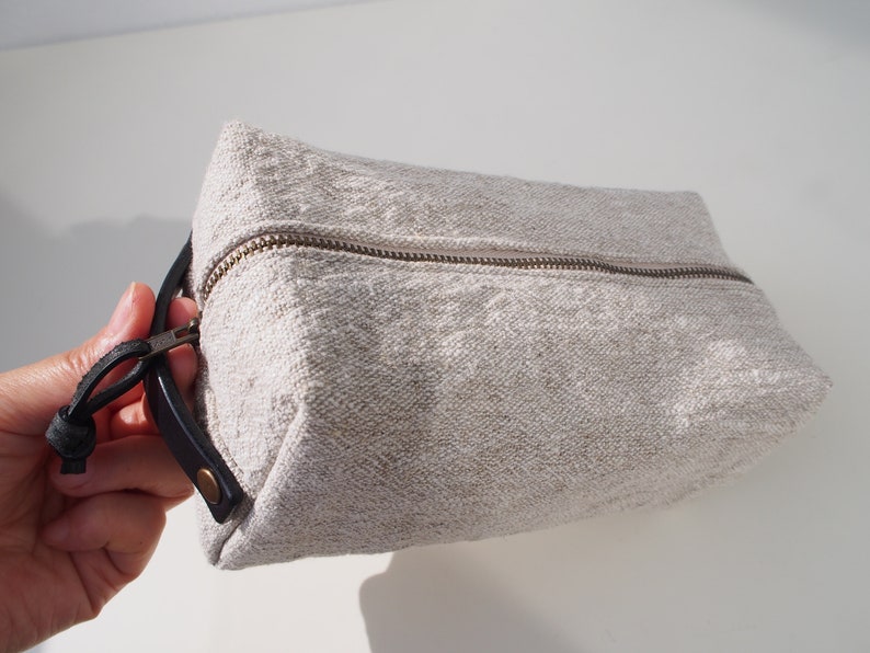 Linen Wash Bag M Linen Toiletry Bag Linen Makeup Bag Etsy UK