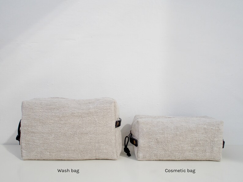 Linen Wash Bag M Linen Toiletry Bag Linen Makeup Bag Etsy