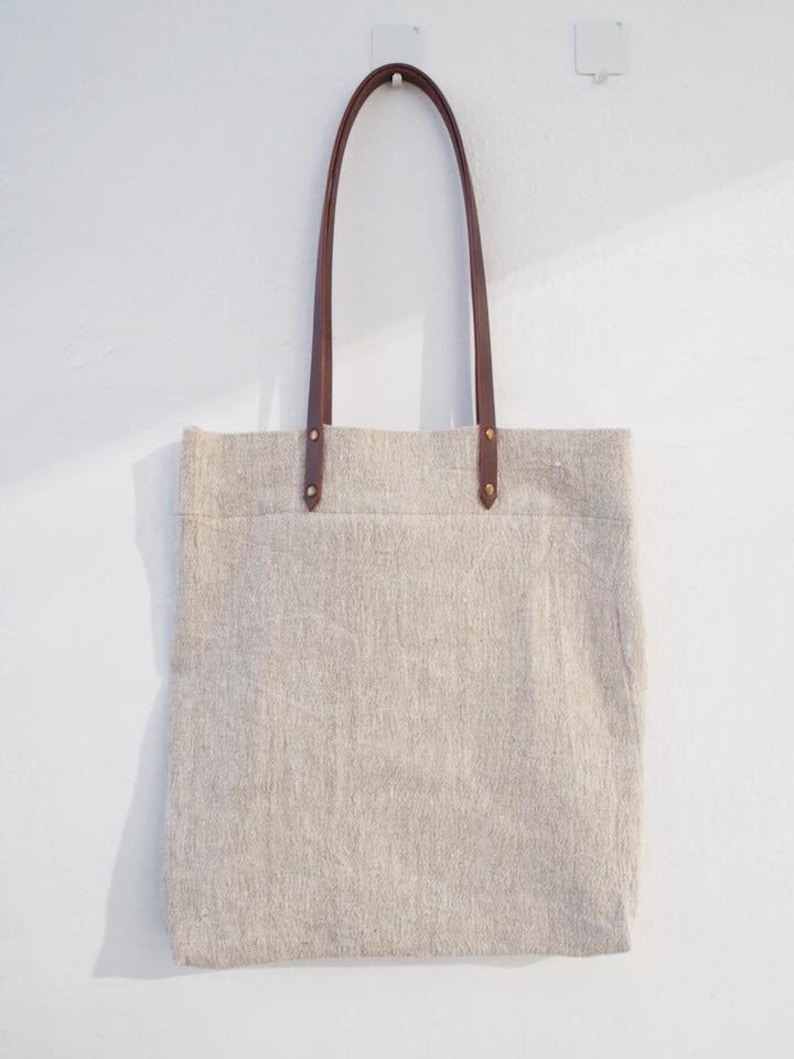 Linen Tote Bag Linen Bag Linen Shopping Bag Beach Bag Etsy