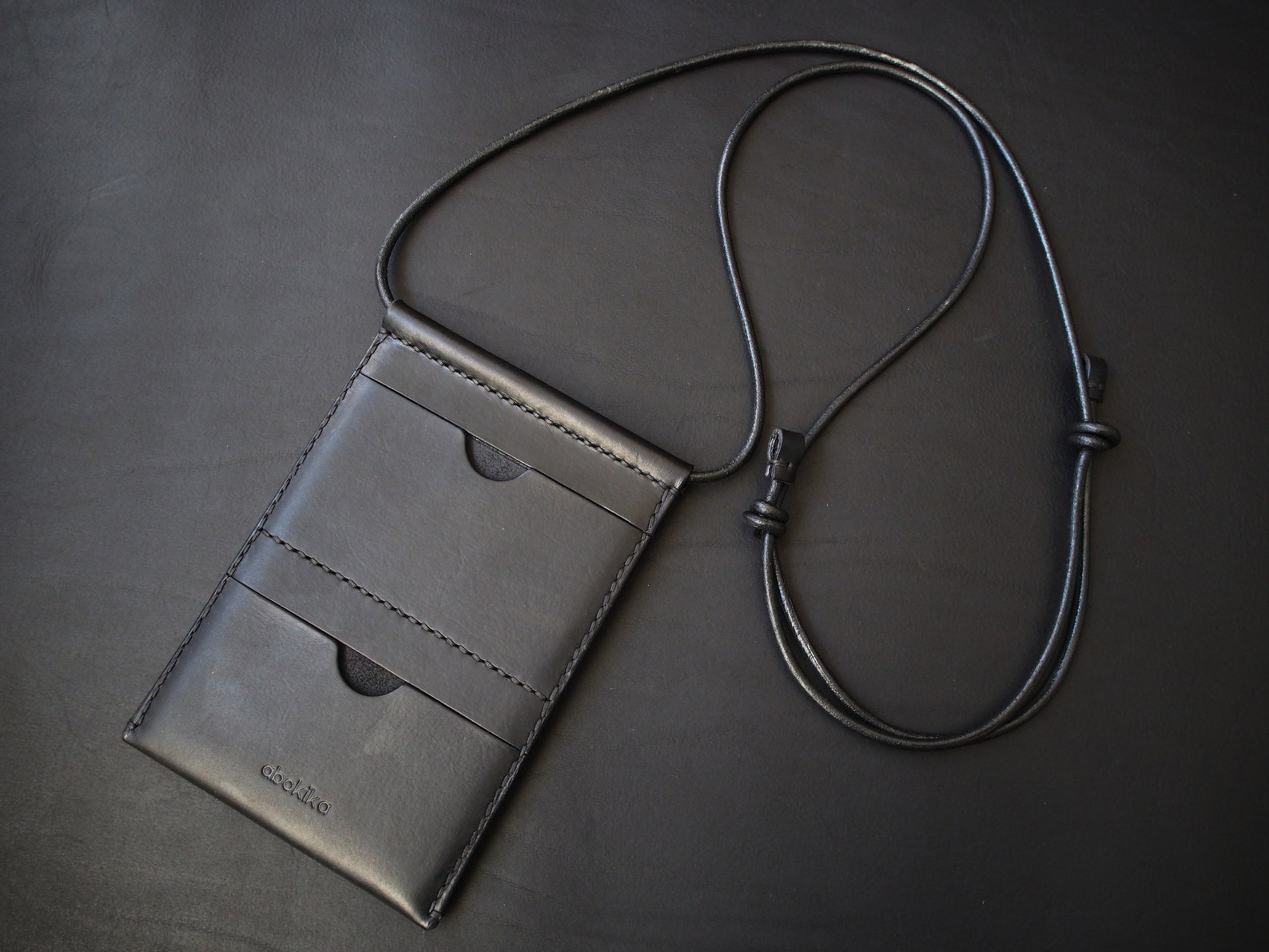 Black Phone Sling Bag Leather Phone Crossbody Bag Phone Etsy